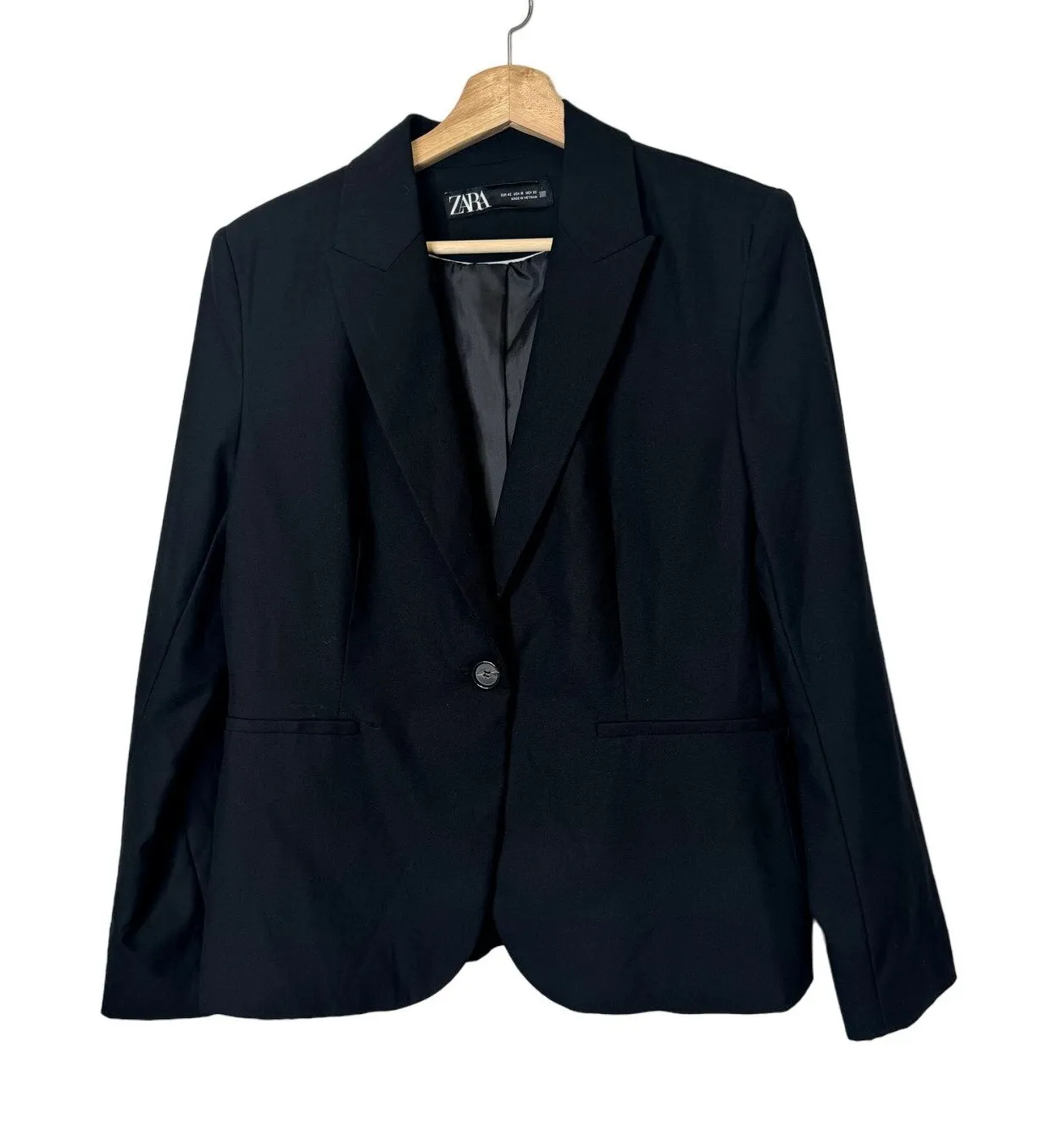 Zara Womens Size 10 Blazer Black Coat Carrer Wear Office Interview - Image 1