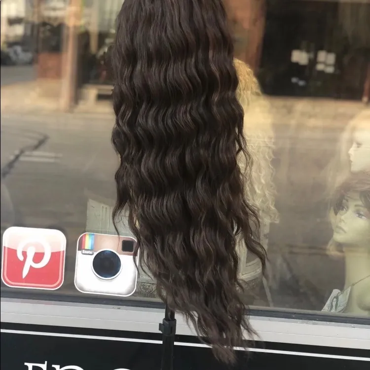 Beach Waves brown Lacefront long lace wig 2019 - Image 2