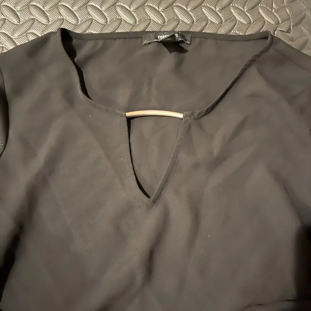 Forever 21 black long sleeve blouse S - Image 3