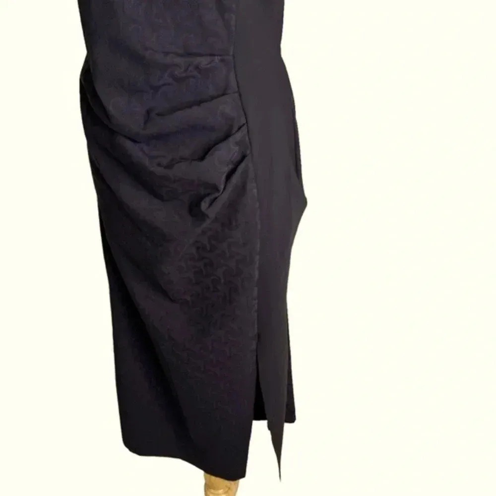 Chiara Boni La Petite Robe Rocca Textured Paneled Midi Dress Black Size L NWT - Image 9