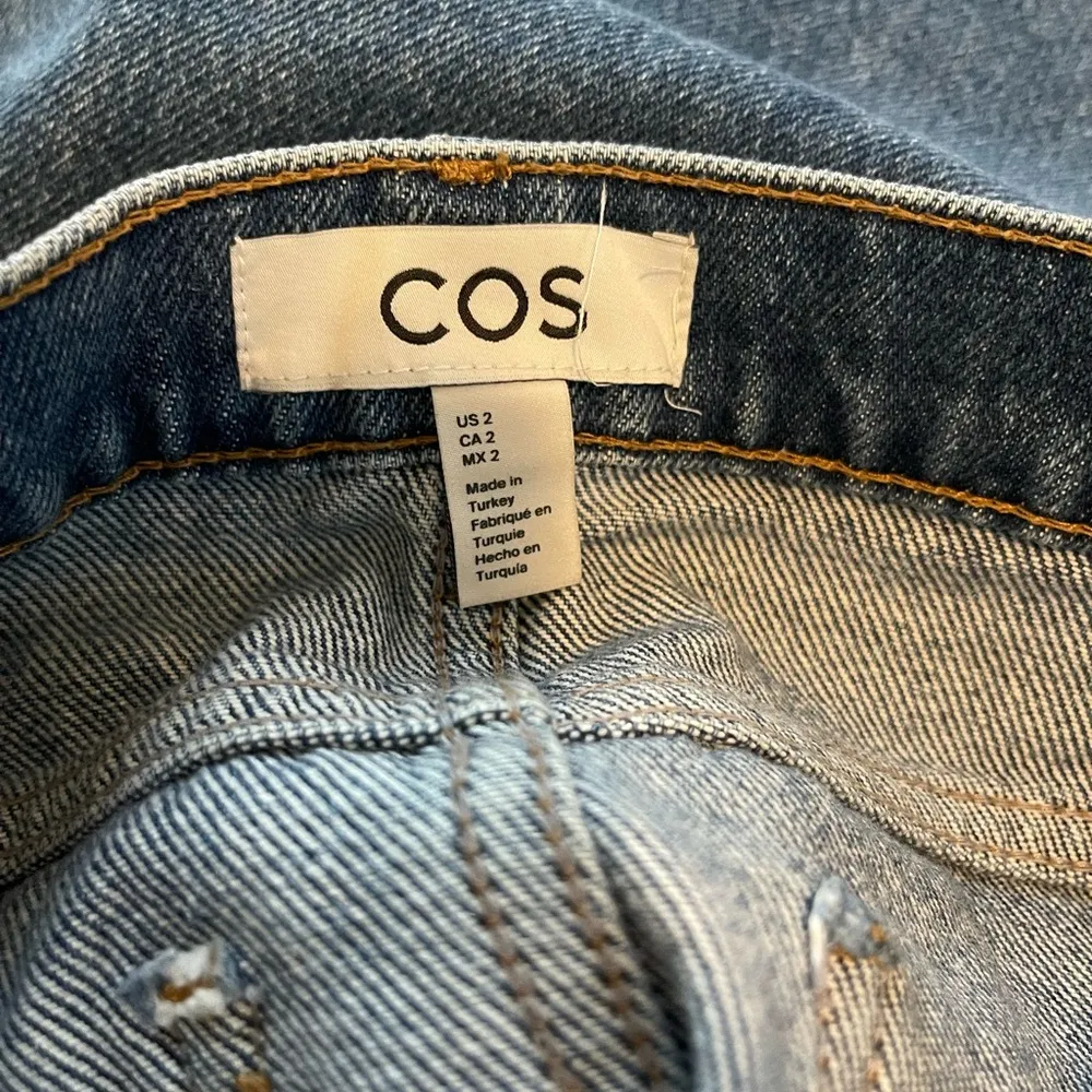 COS Denim A Line Midi Skirt With Front Slit Size 2 - Image 4