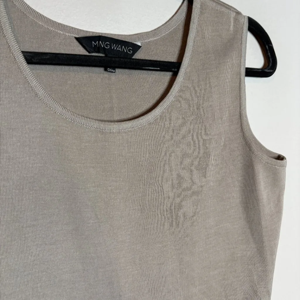 Ming Wang grey sleeveless sweater tank - Image 2
