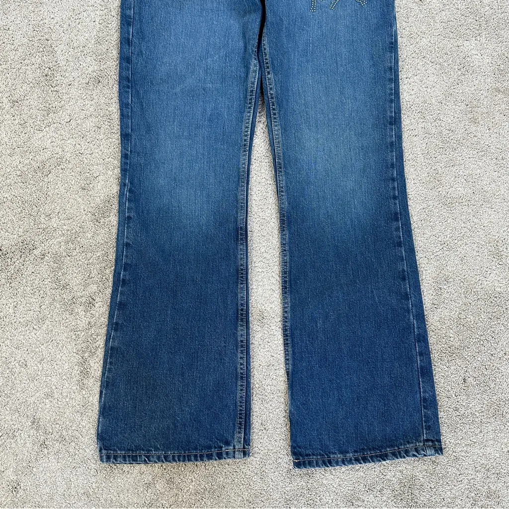 Old Navy Women’s Vintage Y2K Boot Cut Jeans Mid Rise Pony Bedazzled Size 10 - Image 5