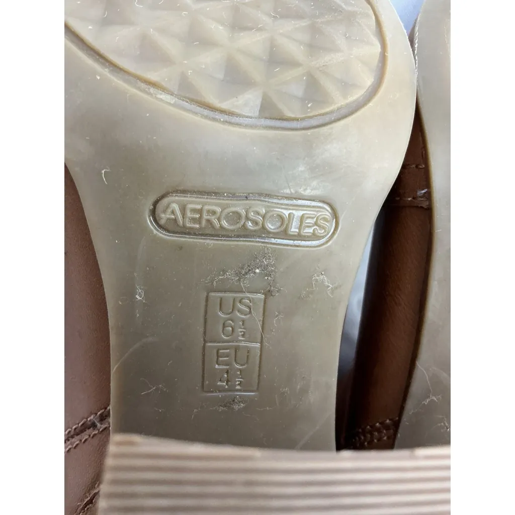 Womans Aerosoles Heel Rest Ankle Lincoln Boot 6.5 Brown Block Heel Western Style - Image 9