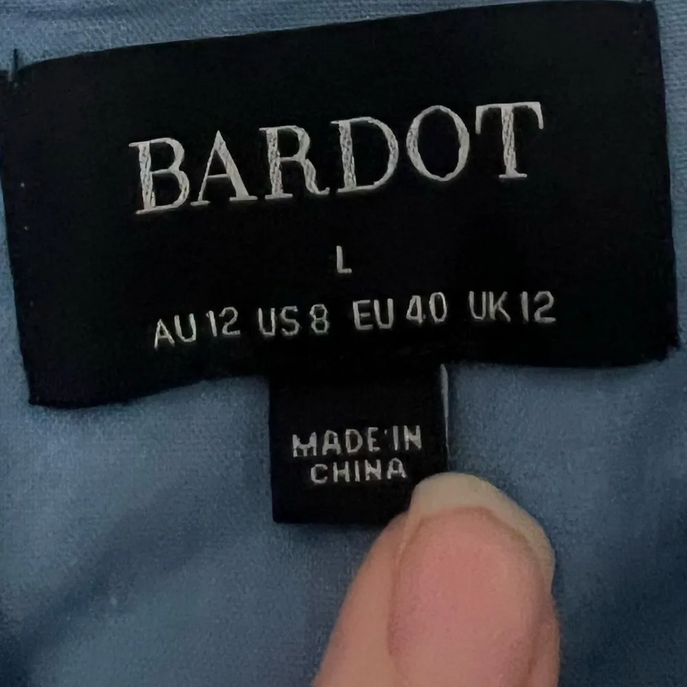 Bardot Lila Eyelet Corset Long Sleeve Minidress Blue Garden - Image 9