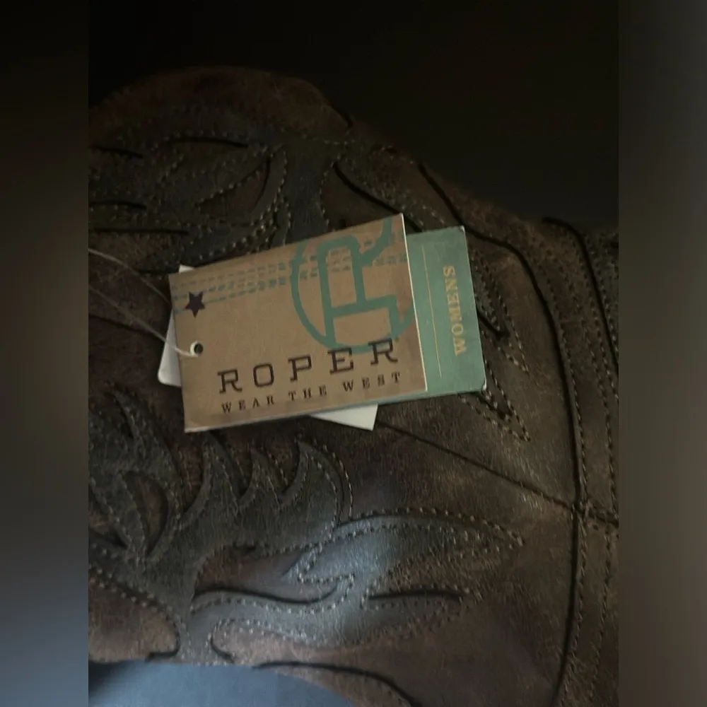 ROPER Womens Amelia Snip Toe Western Cowboy Boots in Brown Sz 9.5 NWT - Image 4