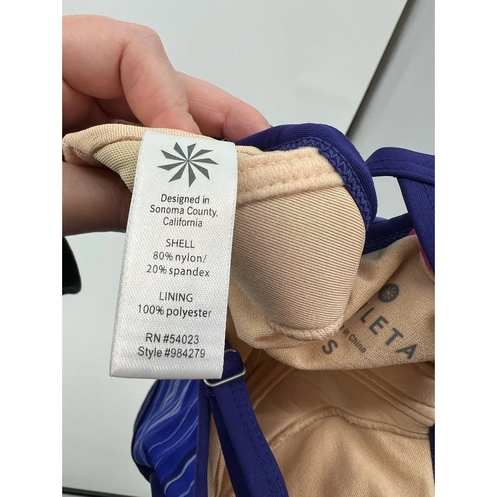 Athleta Printed Shorebreak Dress blue /black athletic UPF 50+ stretch size small - Image 8