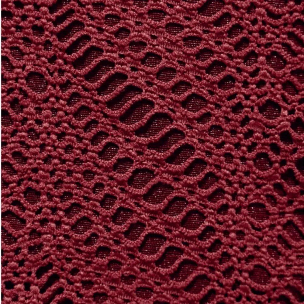 BERLOOK Burgundy Crochet Halter Triangle TOP AND Burgundy Crochet Tie Bot 55 Red - Image 11