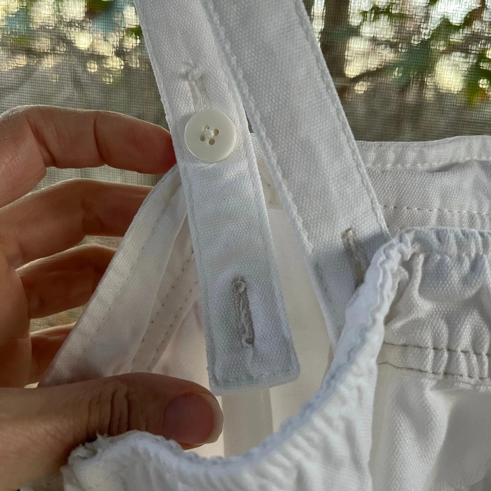 Free People Go West Utility Jumpsuit In White Denim Size M - Image 9