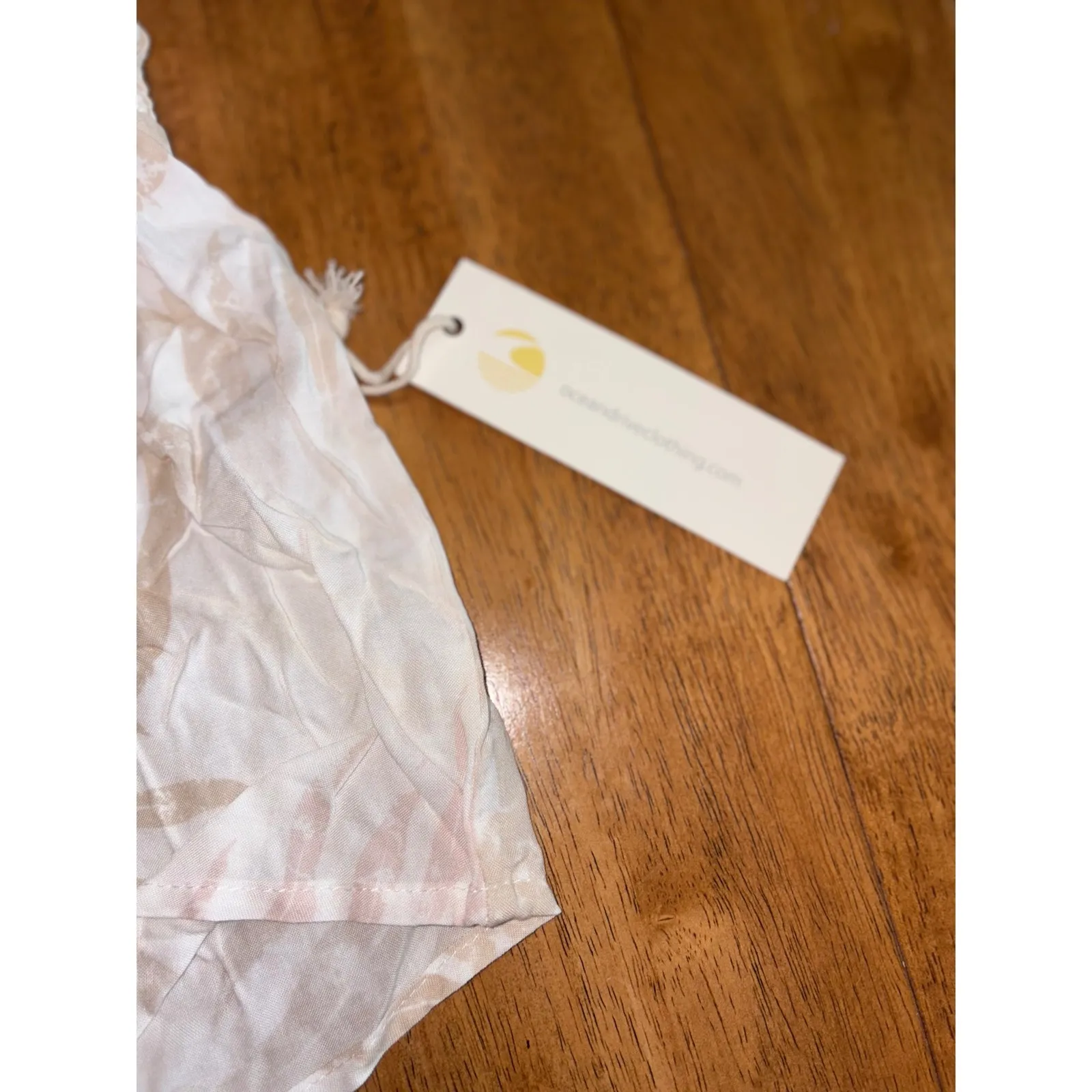 Ocean Drive Smocked Shorts Palm Leaf Print Tassel‎ Detail Casual Size L - Image 7