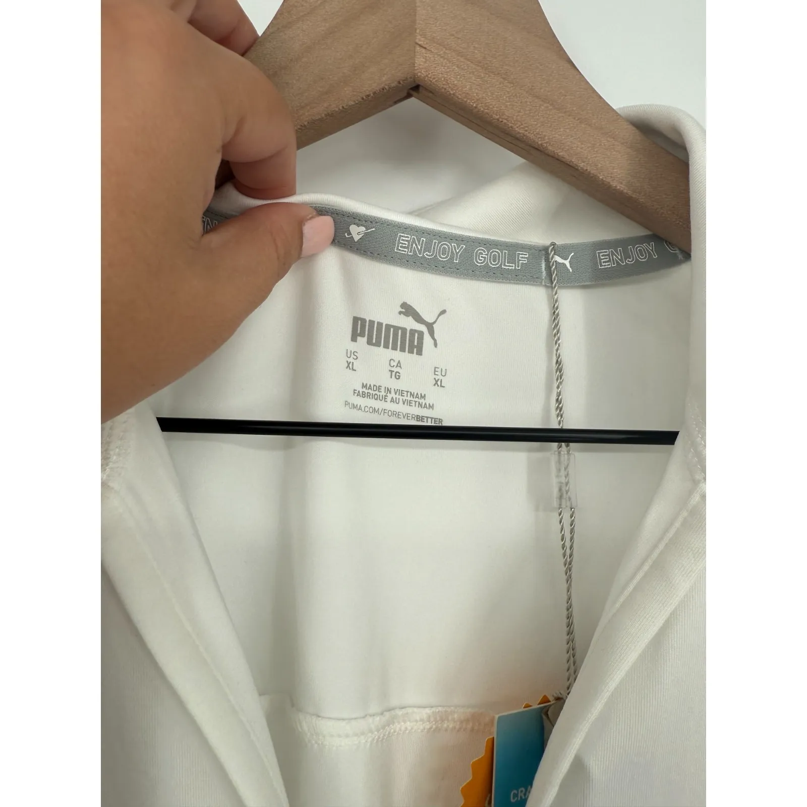 Puma Cloudspun‎ Coast Golf Polo Shirt Womens XL White Logo UPF 40 Sleeveless - Image 2