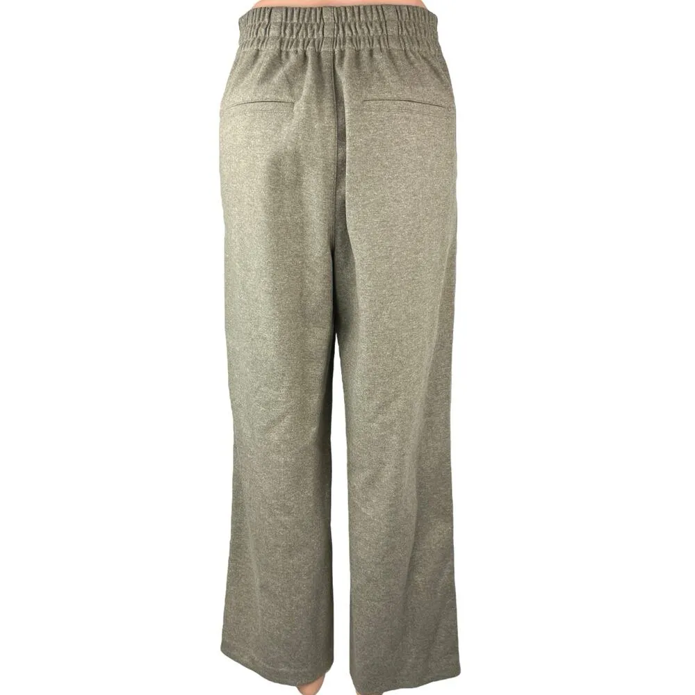 Uniqlo Women's Gray Wide Leg High Waist Pockets Baggy Sweater Sweat Pants XS - Image 3
