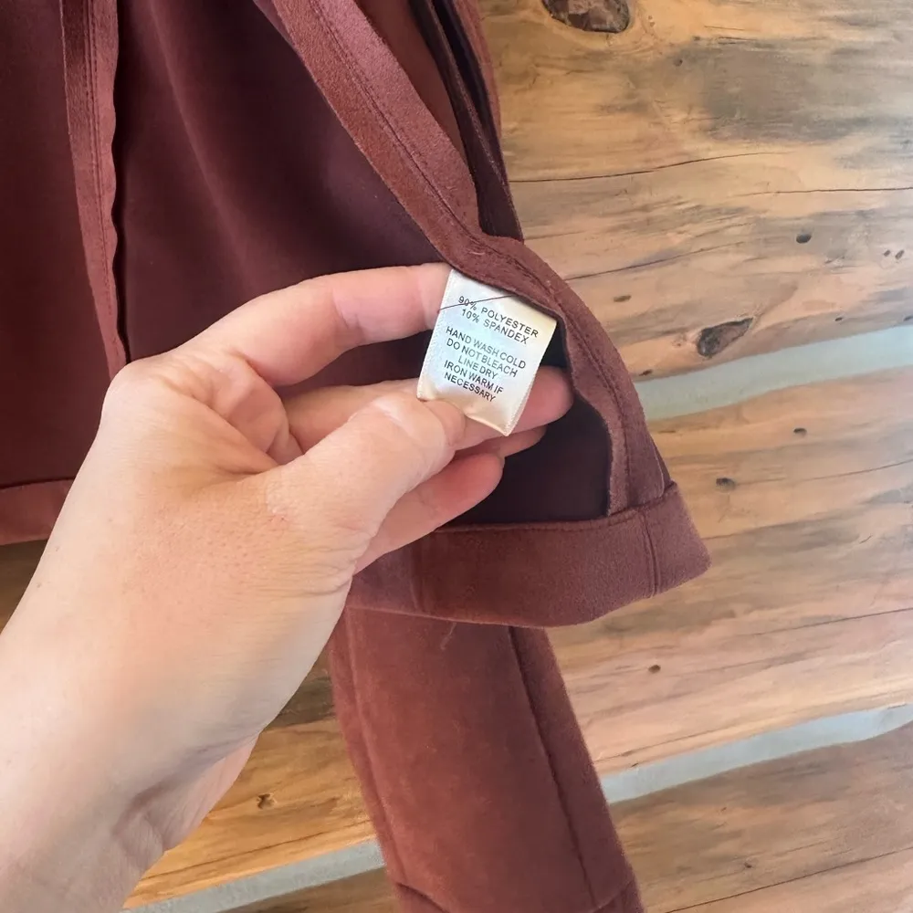 Mittoshop Maroon Faux Suede Jacket - Image 3