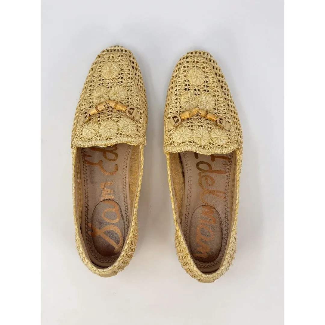 Sam Edelman Womens Loafer Brown Natural Slip On Flats Rattan Casual Boho US 8.5 - Image 7