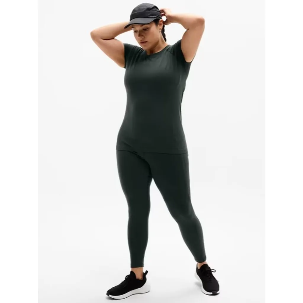 New Athleta XS Momentum Seamless Short Sleeve Tee Elm Green X-Small - Image 4