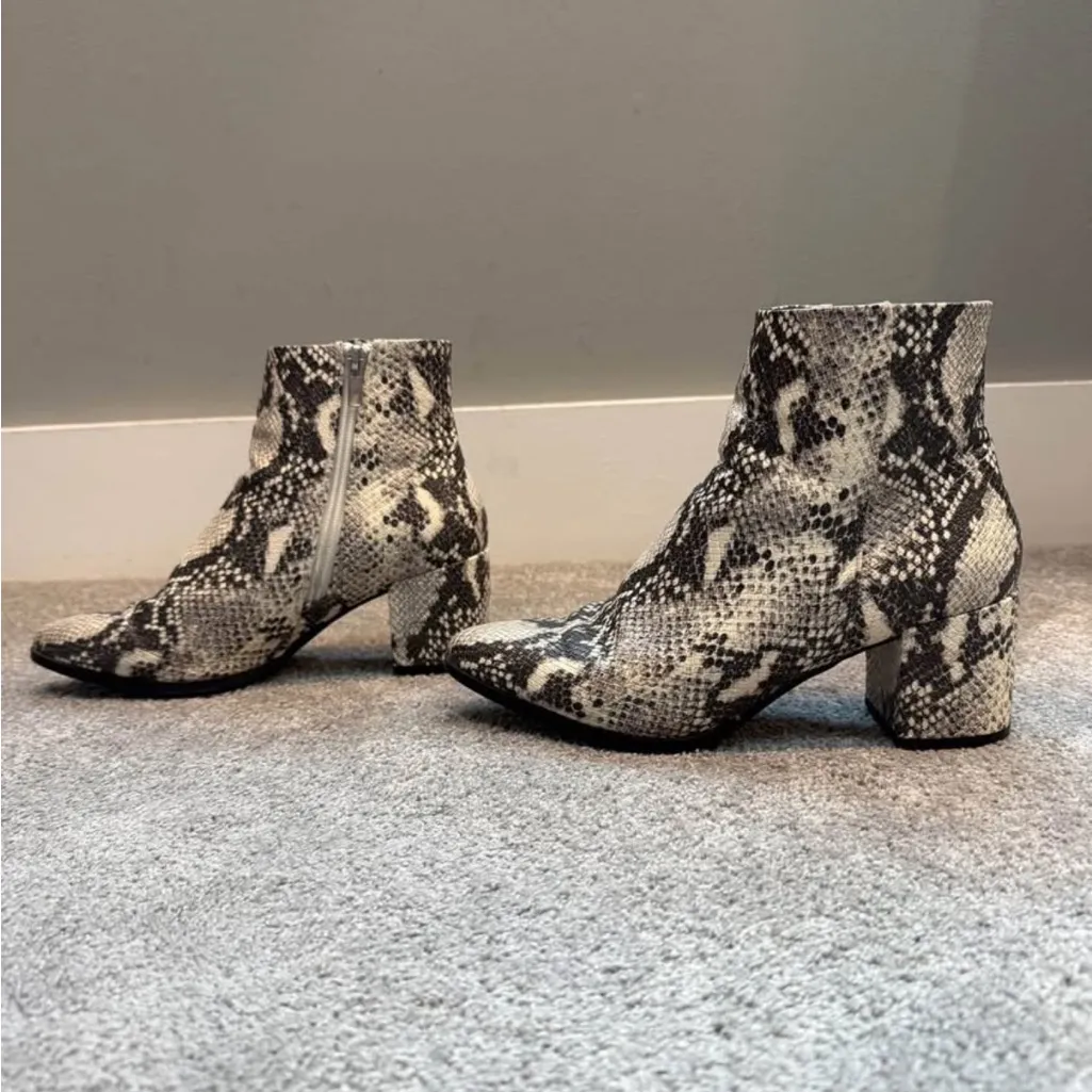 Snakeskin Ankle Boots / Booties - Image 2