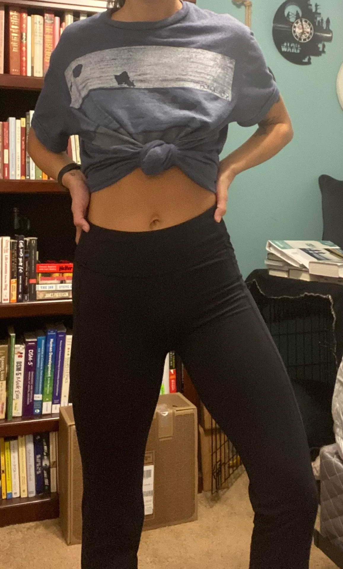 Black Flare Leggings Size XS - Image 3