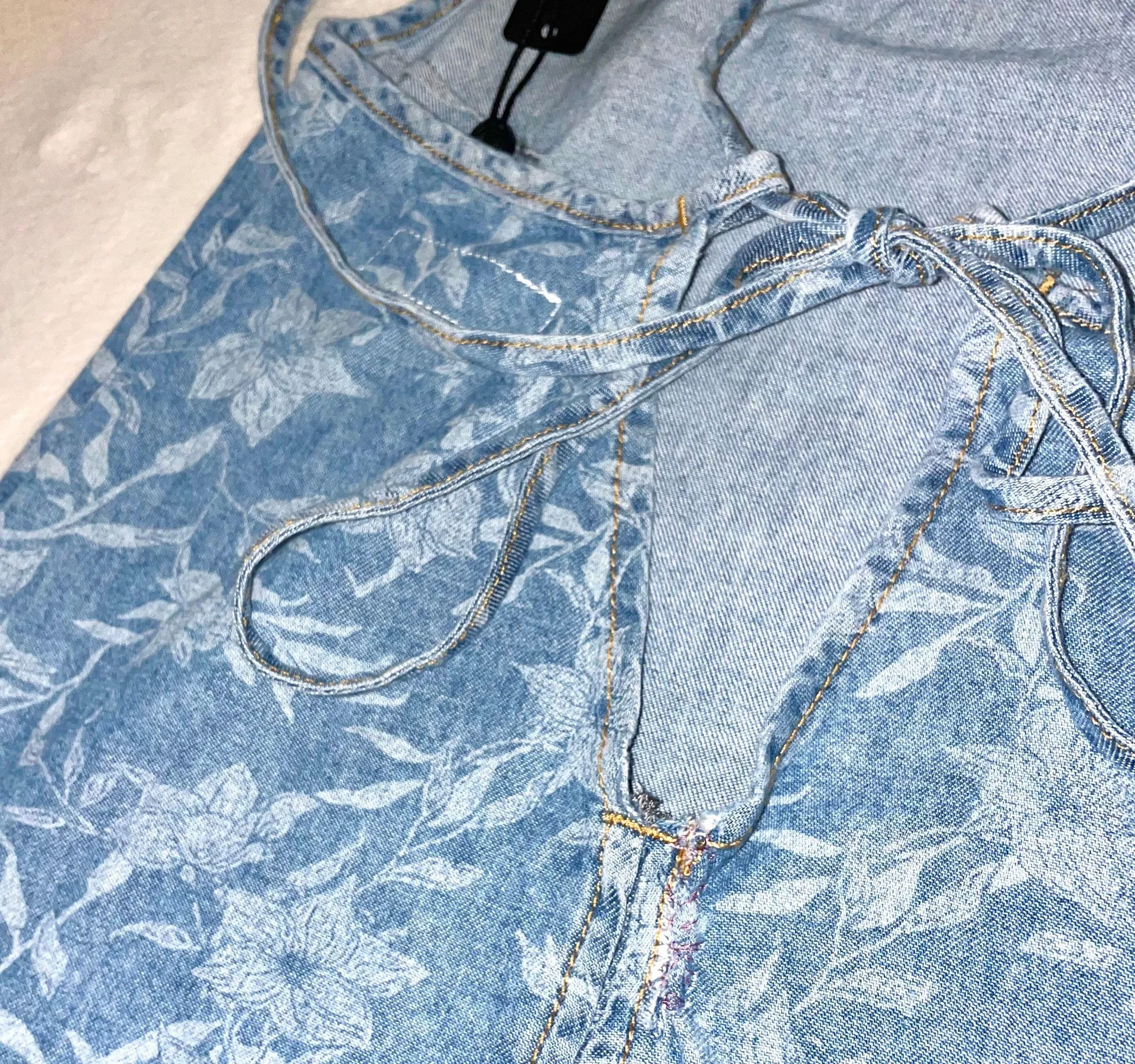 NWT Rag & Bone Laser Floral Denim Mini Dress size XXS - Image 7