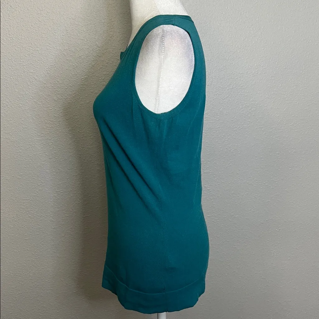 Lafayette 148 Lightweight Sweater Shell Blue Size Small - Image 4