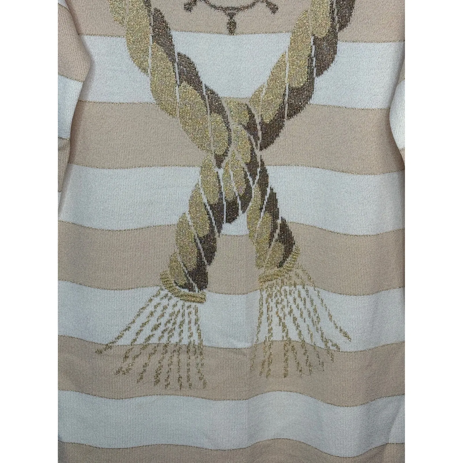 Vintage St. John Collections Santana Striped Nautical Rope Knit Sweater‎ Medium - Image 5