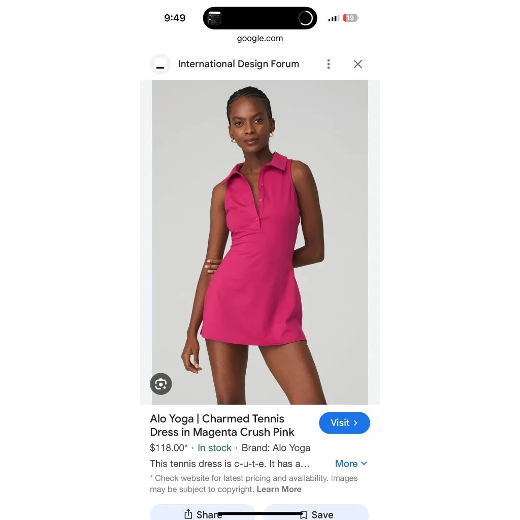 ALO Yoga Charmed Magenta Crush Tennis Dress Size Medium NEW NWT - Image 6