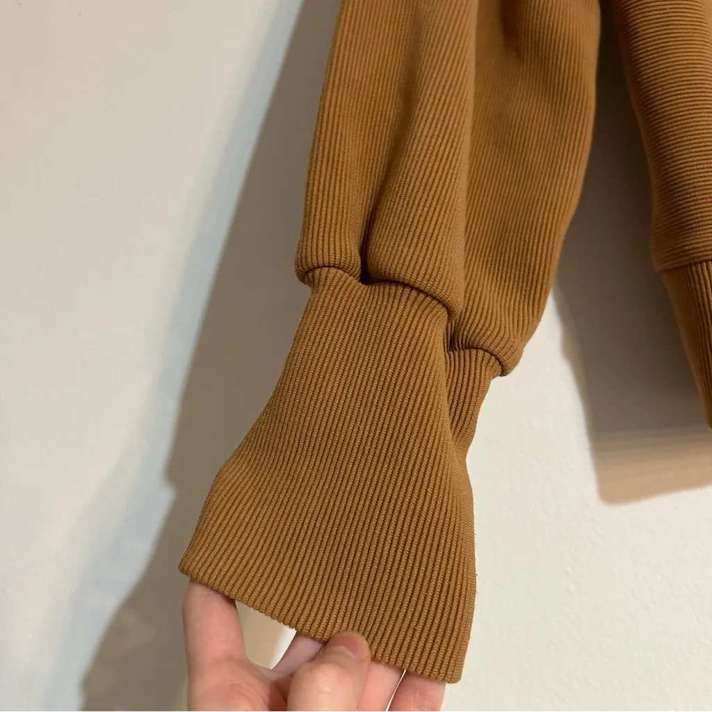 Varley Vine Pullover Sweatshirt Ribbed Ottoman in Rye Size XS Loungewear - Image 3