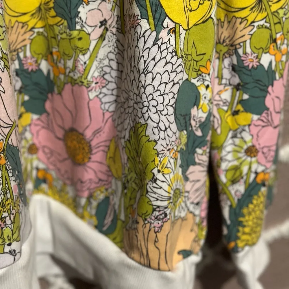 Vera Bradley Floral Quarter Zip Pullover Sweater Sweatshirt - Image 5