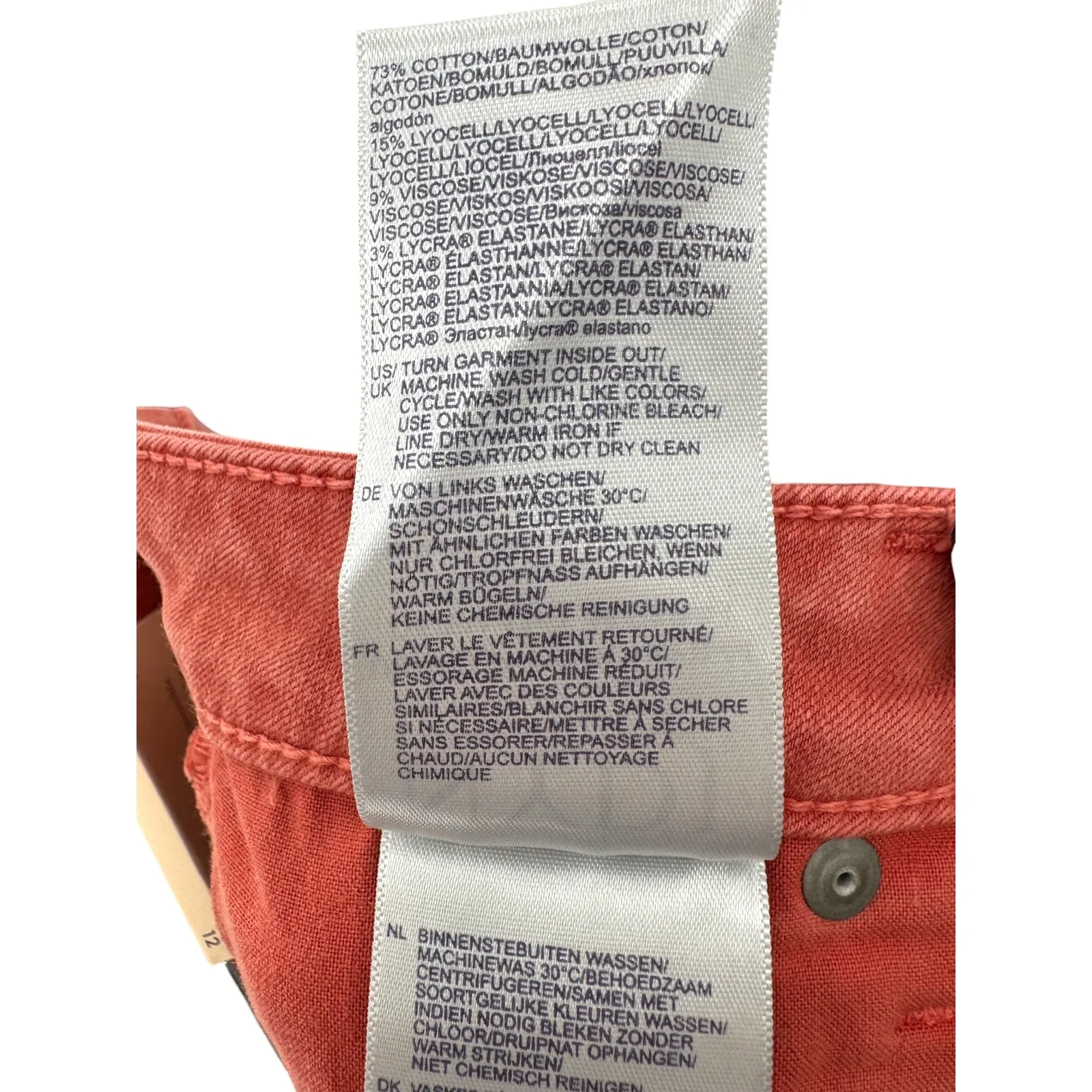 NYDJ Sheri Slim Ankle Jeans Chili Pepper Red Size 12 Lift Tuck Stretch Denim NWT - Image 7