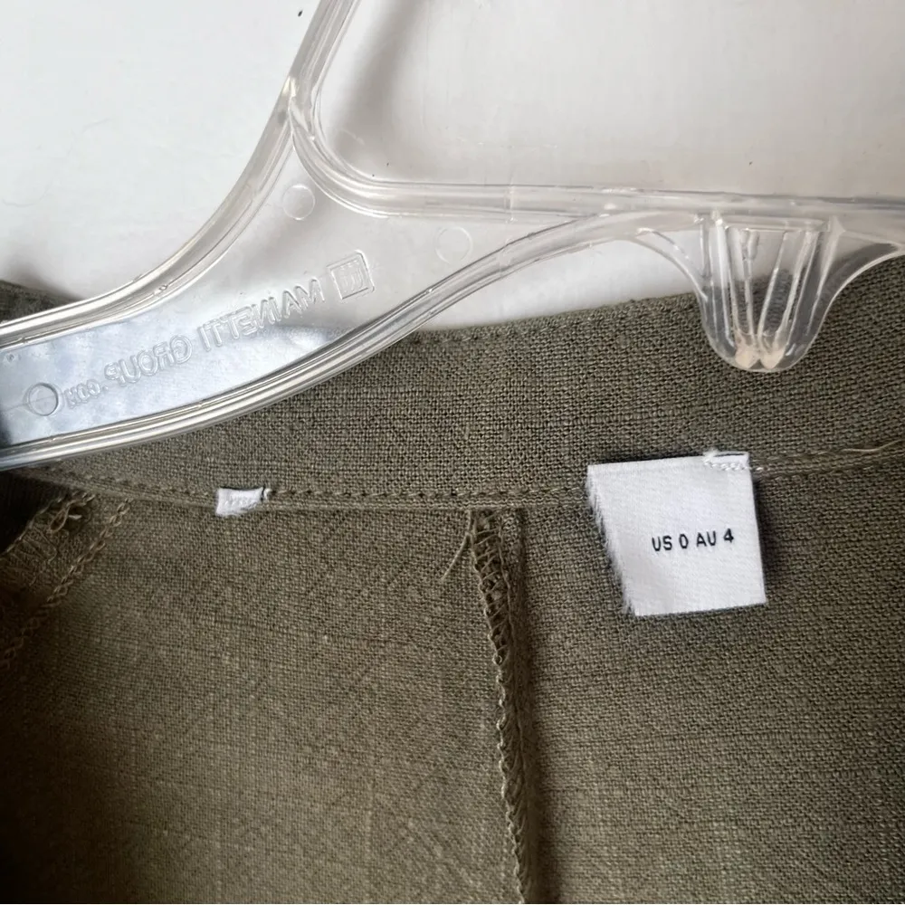 Petal & Pup Maverick Olive Green Belted Linen Cropped Jumpsuit 0 - Image 11