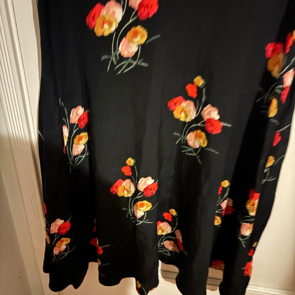 Zara Black Dress with Colorful Floral Design - Image 12