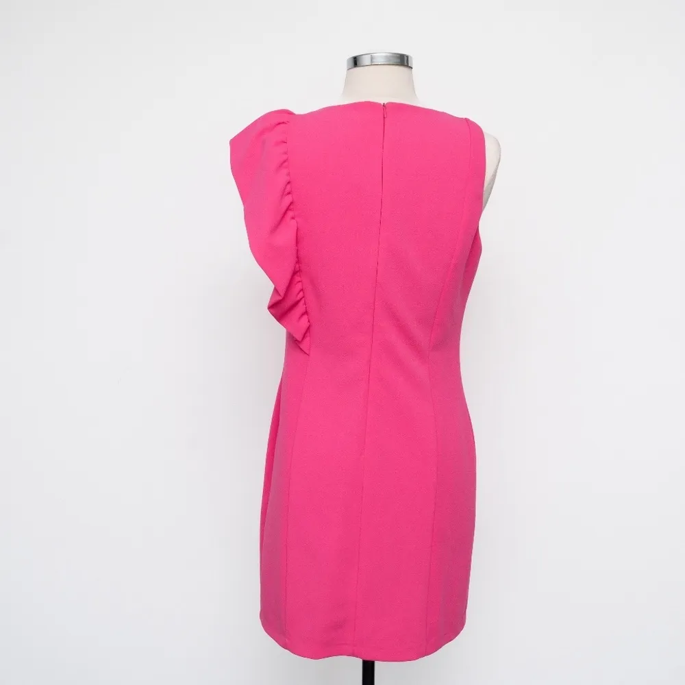 Aniye By | Ruffle Sheath Mini Dress Pink Size 8 - Image 11