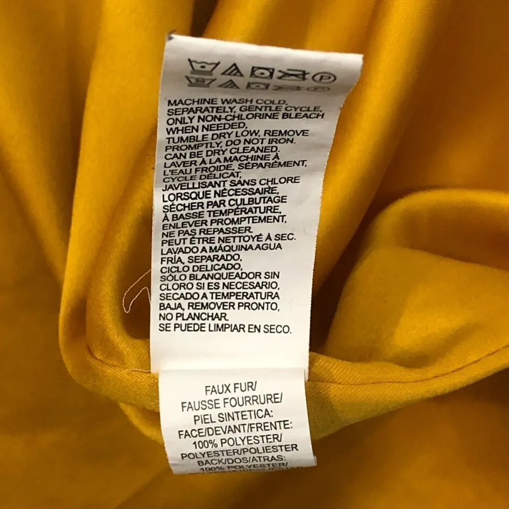 LUCKY BRAND Golden Long Line Sherpa Teddy Pea Coat w Snap Closure & Hand Pockets - Image 12