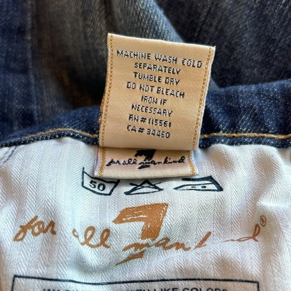 7 for All Mankind The Original Boycut Jean in New York Dark Wash Womens Size 29 - Image 5