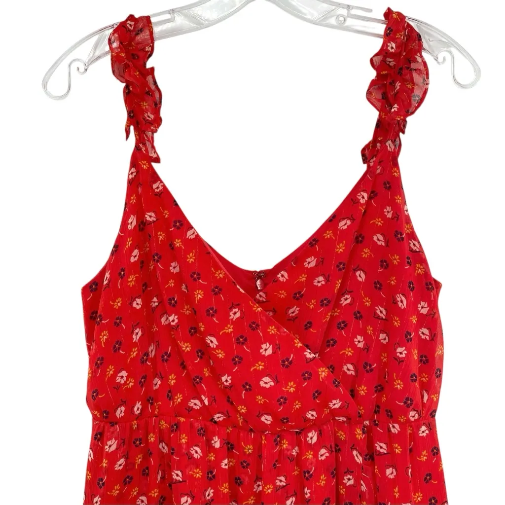 Madewell Prairie Posies Ruffle Strap Faux Wrap Dress Prairie Floral Maxi - Image 3