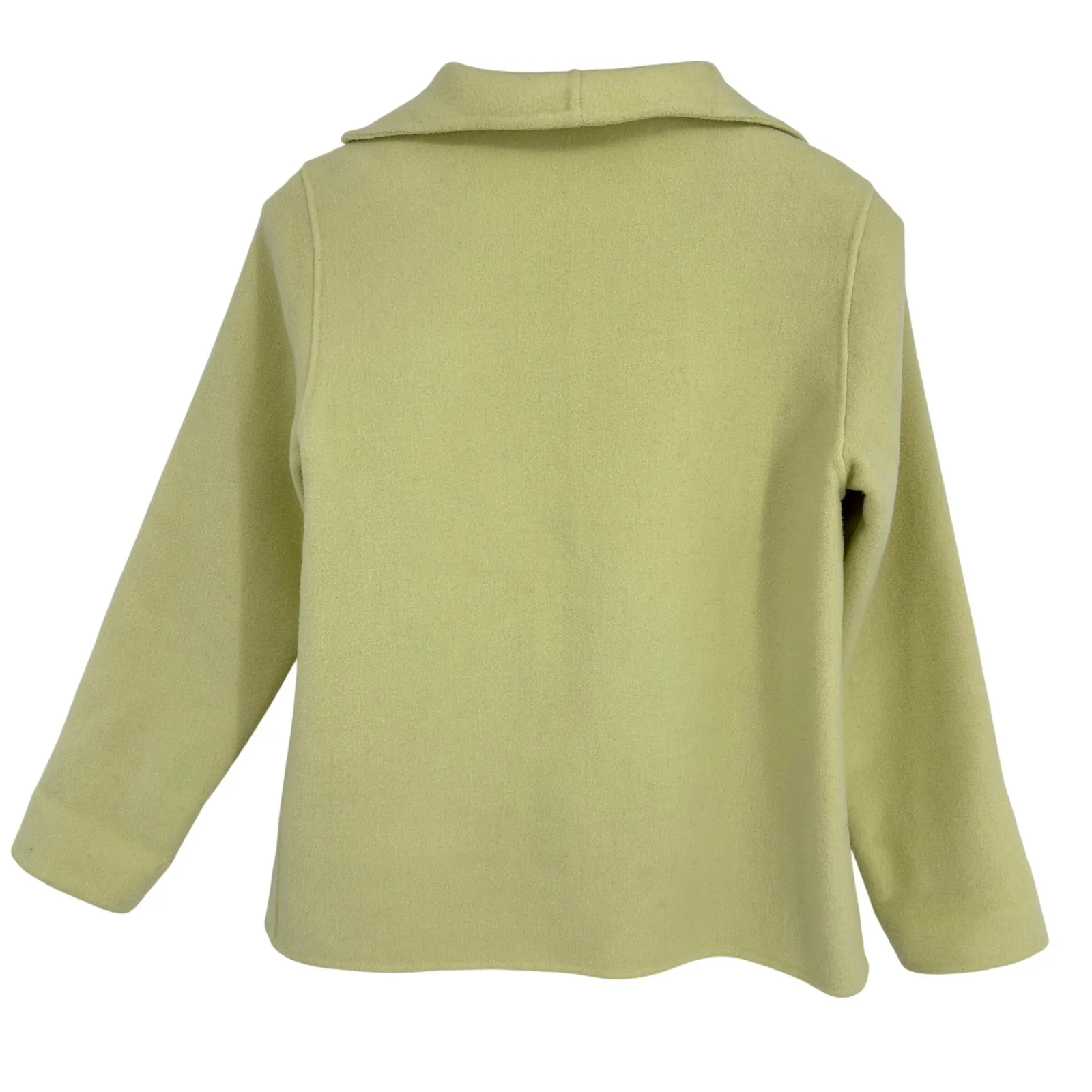 Y2K Eileen Fisher 2 Pc Set Jacket Tank Light Pistachio Merino Wool Hong Kong XS - Image 5