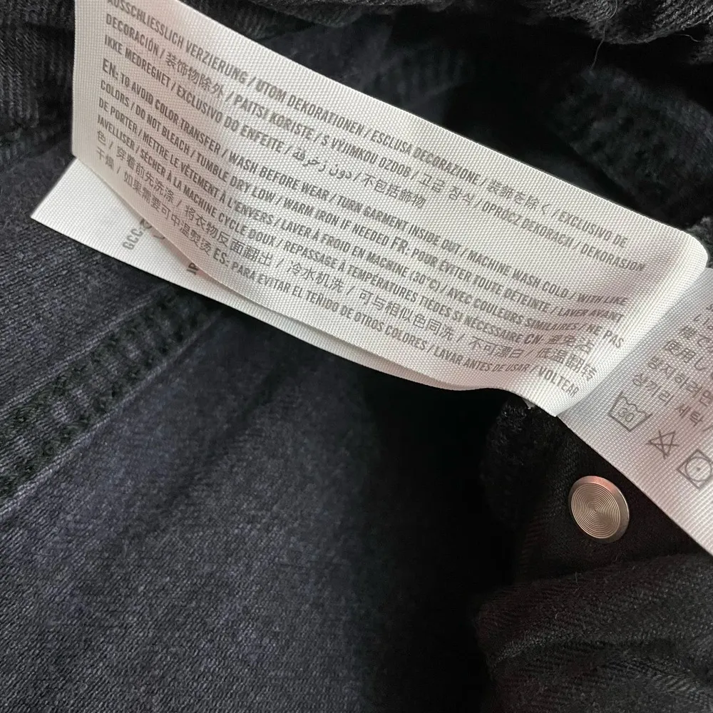 Abercrombie Fitch 90s Straight Ultra High Rise Distressed Black Jeans 35 20 new - Image 14