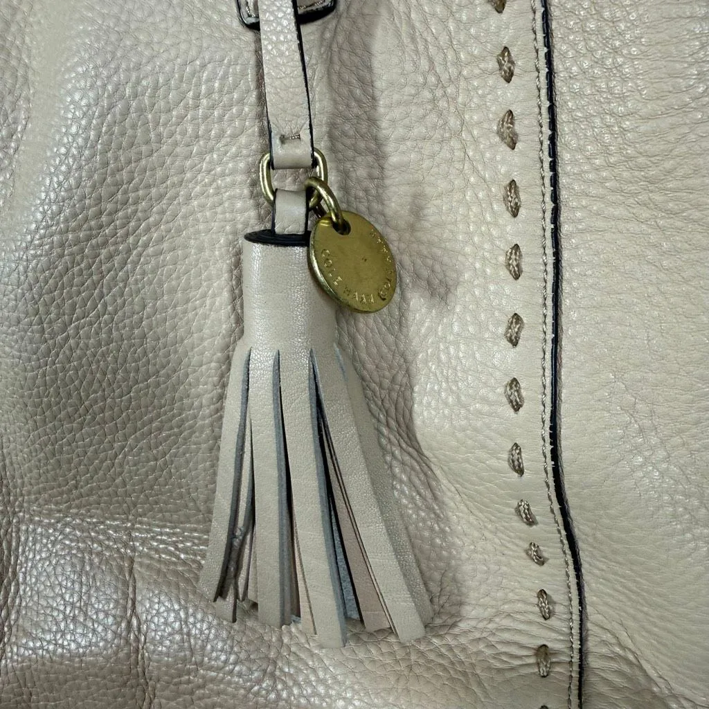 Cole Haan Women’s leather satchel tote pale peach purse 12.5x12.5x5"  10" handle - Image 3