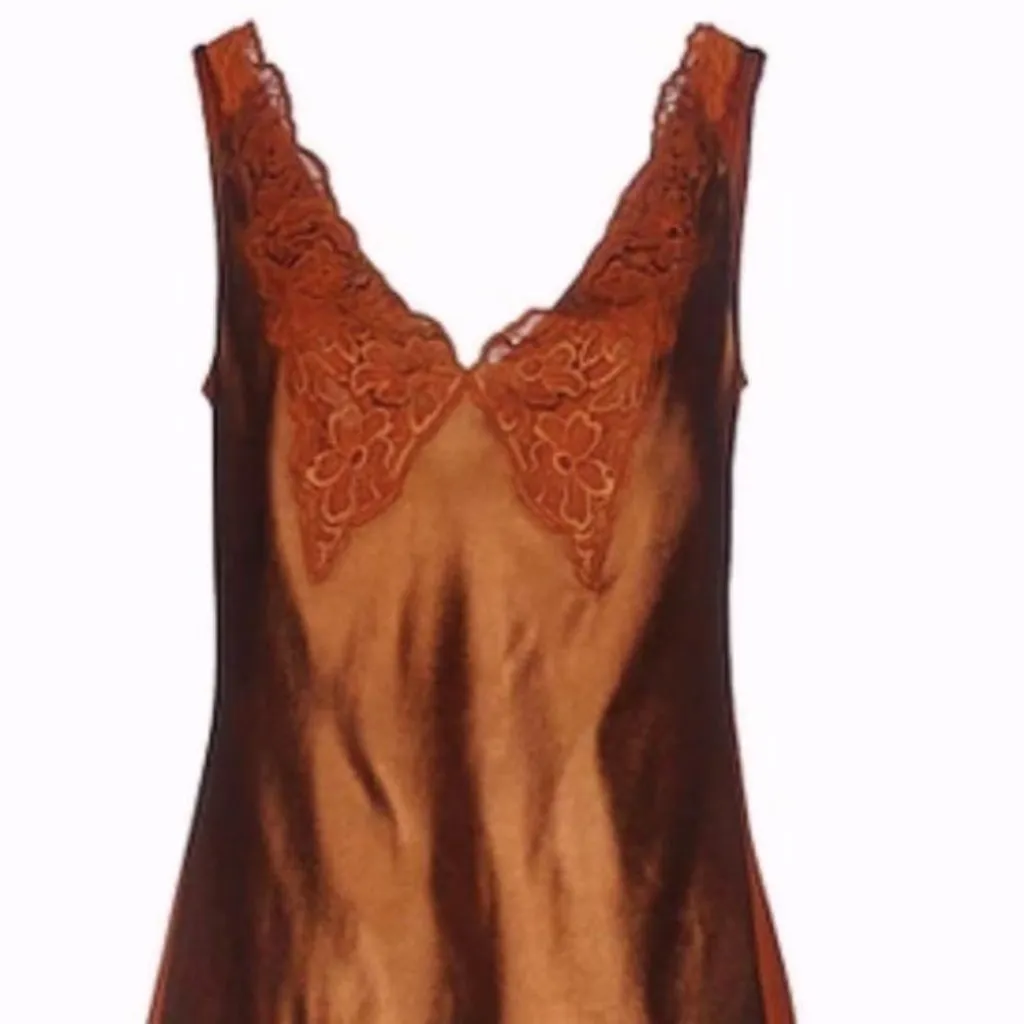 Stella McCartney silk sleeveless blouse coffee colored Size 8 - Image 3
