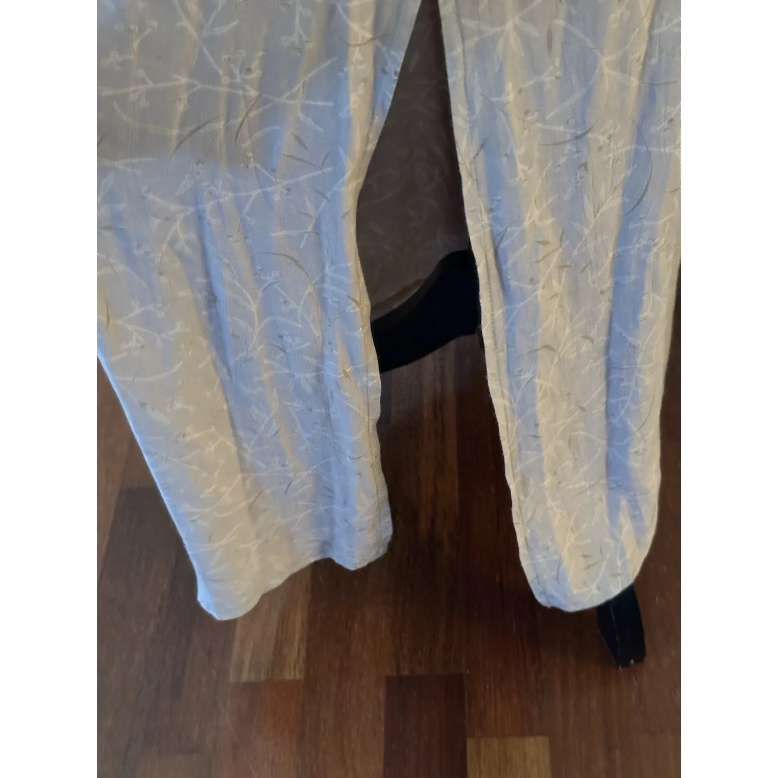 Tailor B. Moss Maxi Skirt Size 14 Beige Floral Feminine Cottage Vintage USA Made - Image 5