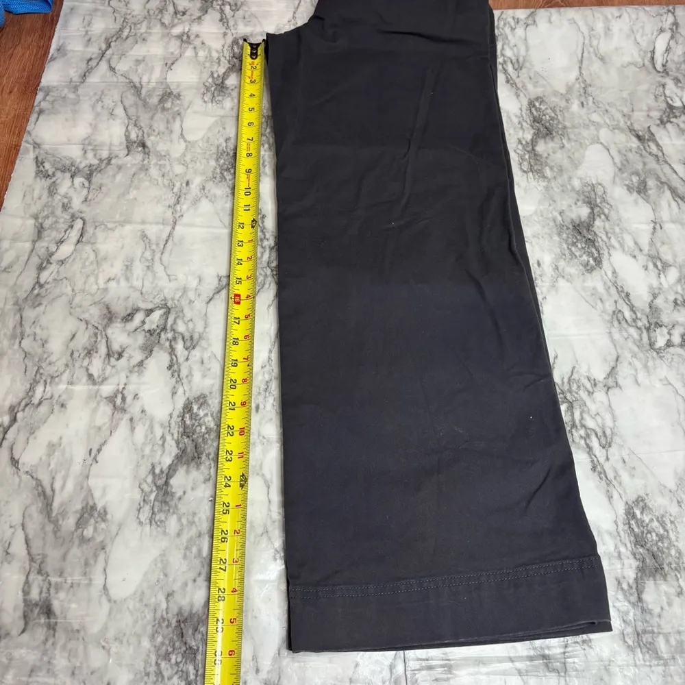 Ann Taylor size 2 wide leg high rise grey Pants cotton blend office workwear - Image 8