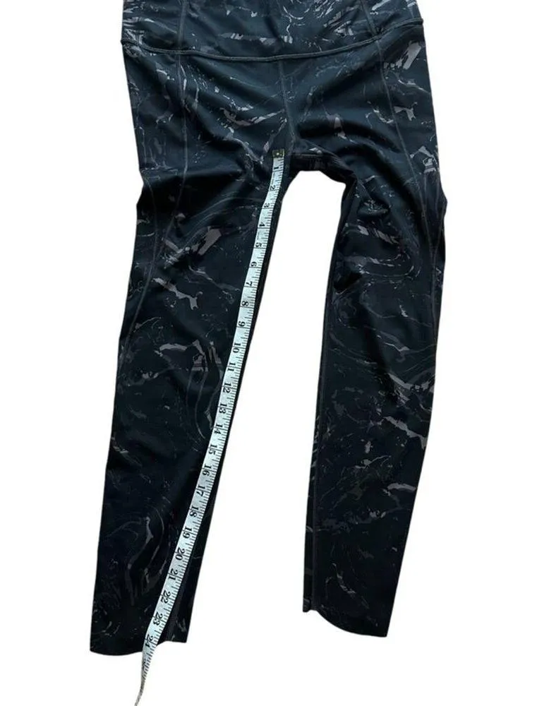 Athleta Velocity Stash Pocket Marble 7/8 Tight Size Medium - Image 4