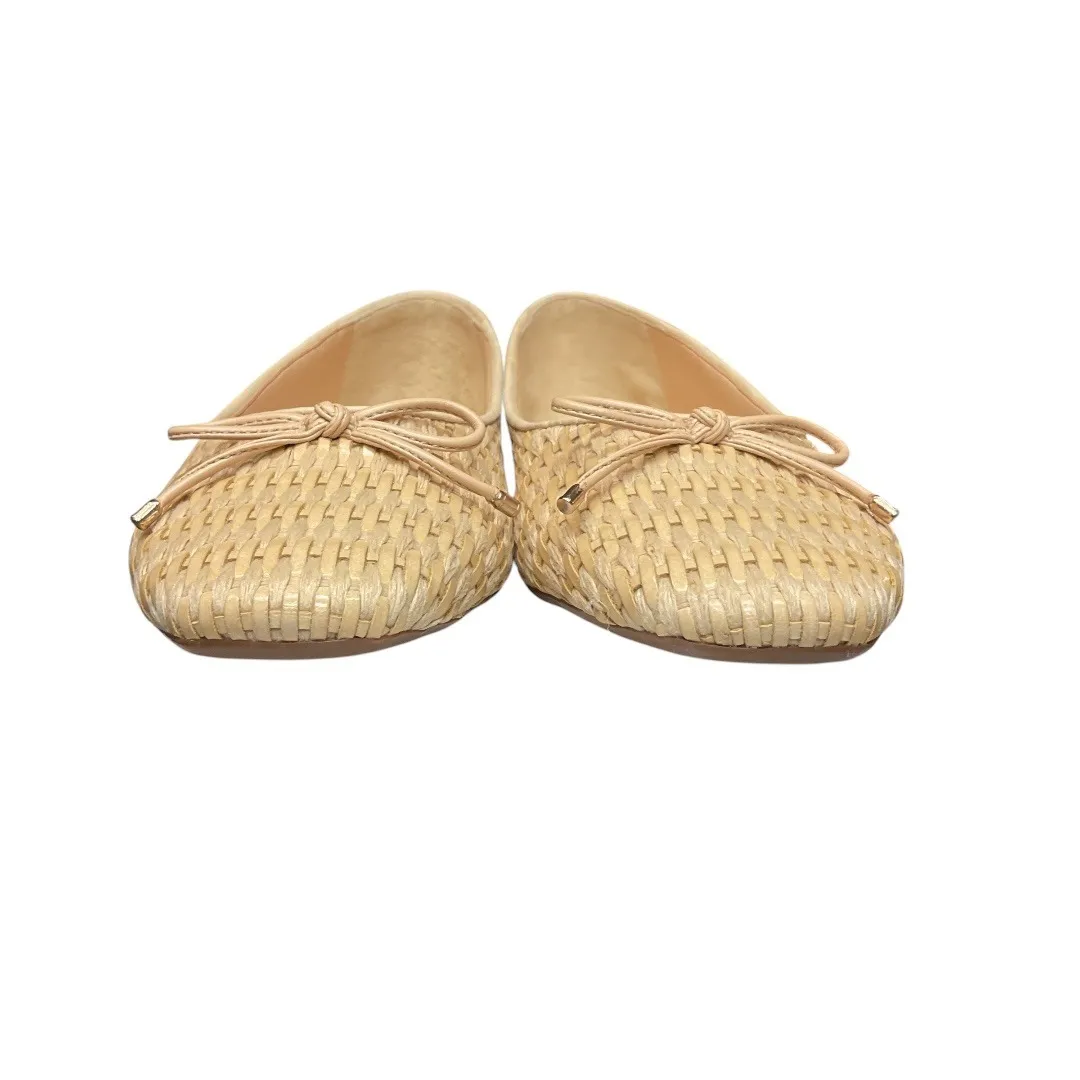 Schutz Arissa Women's Leather & Raffia Slip On Square Toe Ballet Flats Sz 9 NWB - Image 6