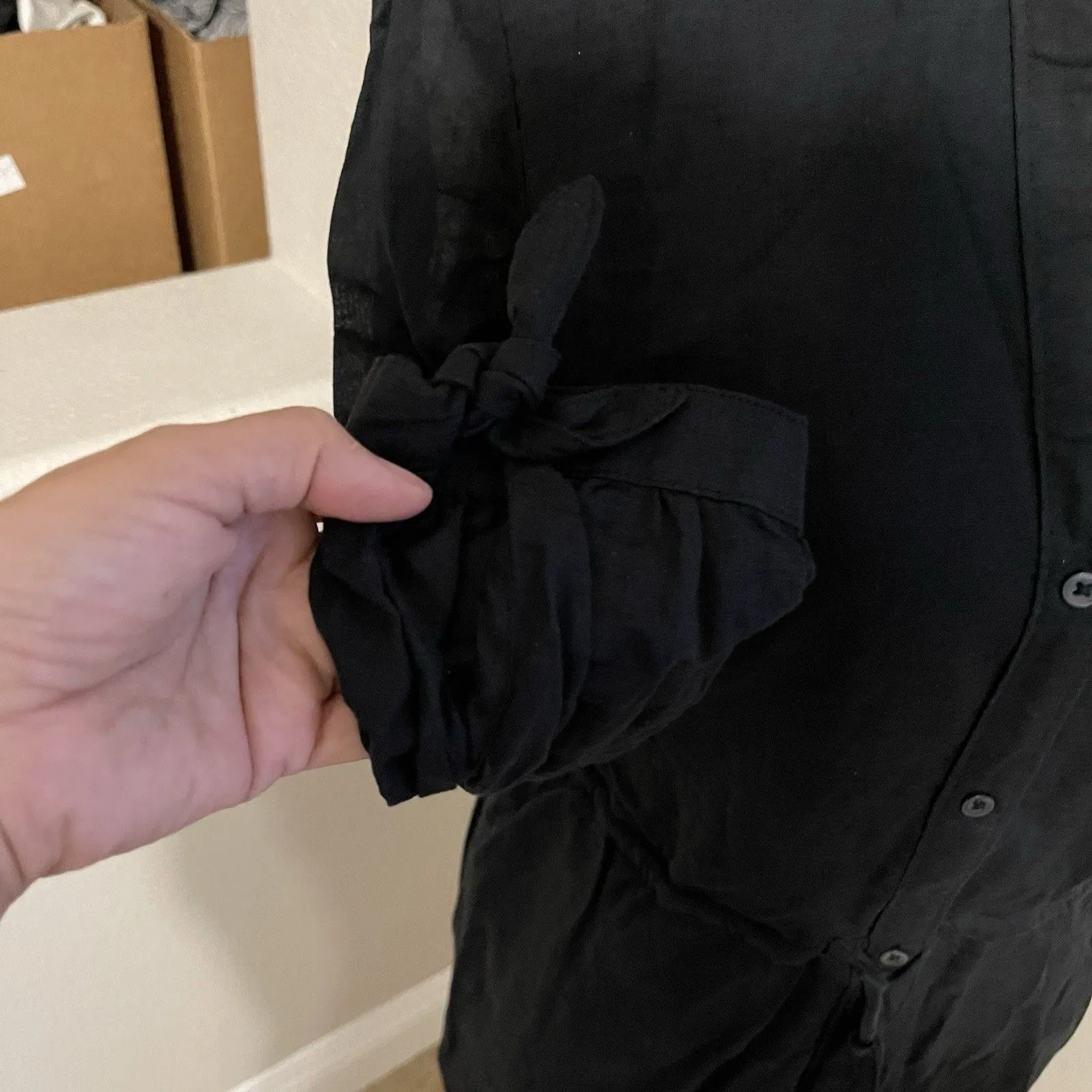 Abercrombie Fitch Womens Shirt Dress Sz Small Y2k Old Money Gothic Grunge Preppy - Image 8