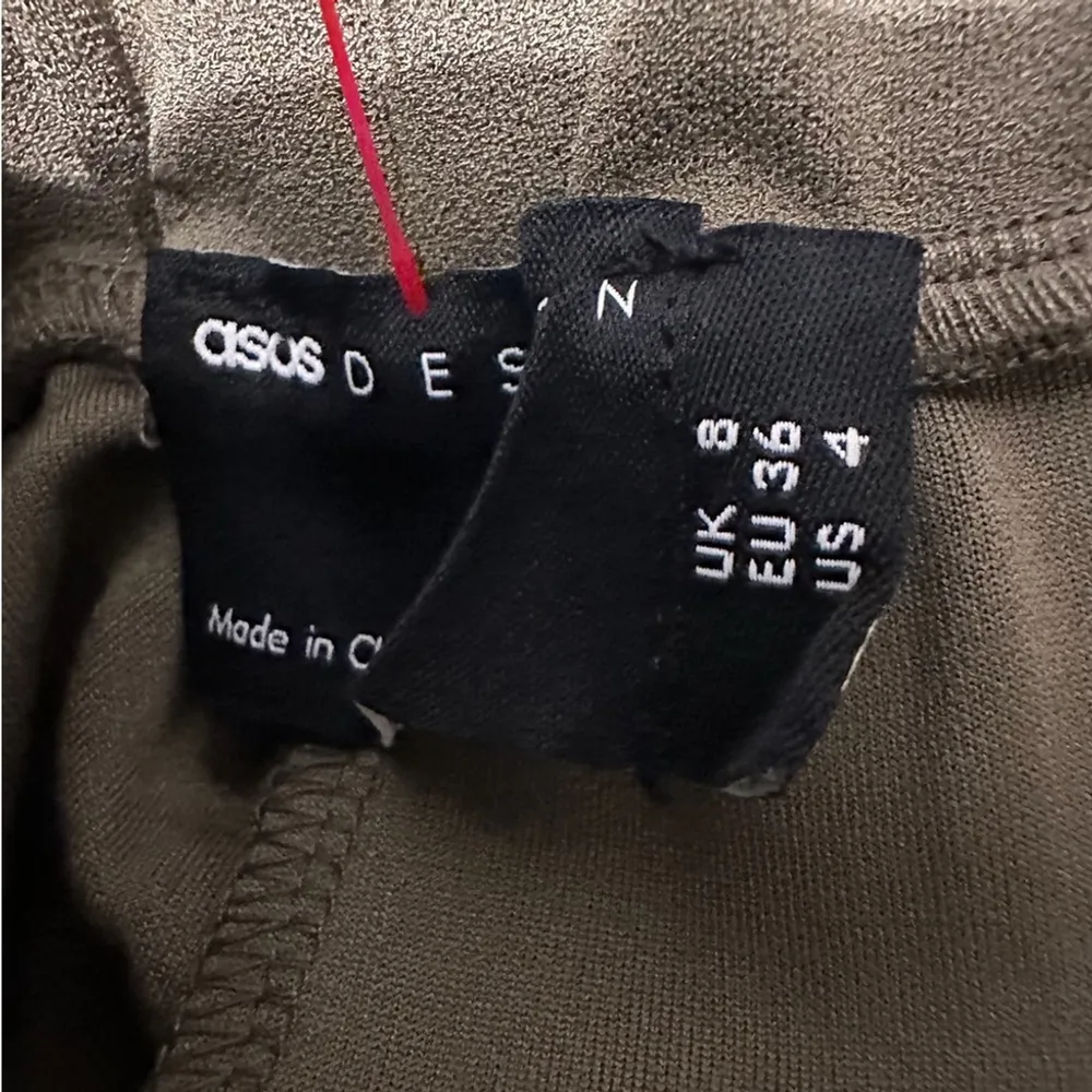 DESIGN Slouchy Wide Leg Palazzo Suit Pants Moss Olive Green Womens Size 4 - Image 9