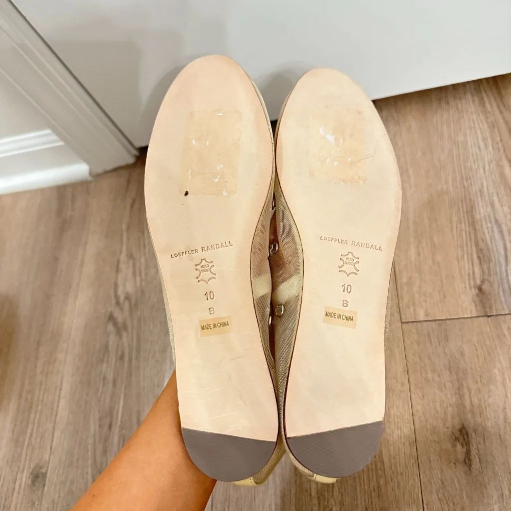 LOEFFLER RANDALL Leonie Crystal Mesh Ballet Flats in Caramel Size US 10 - Image 9