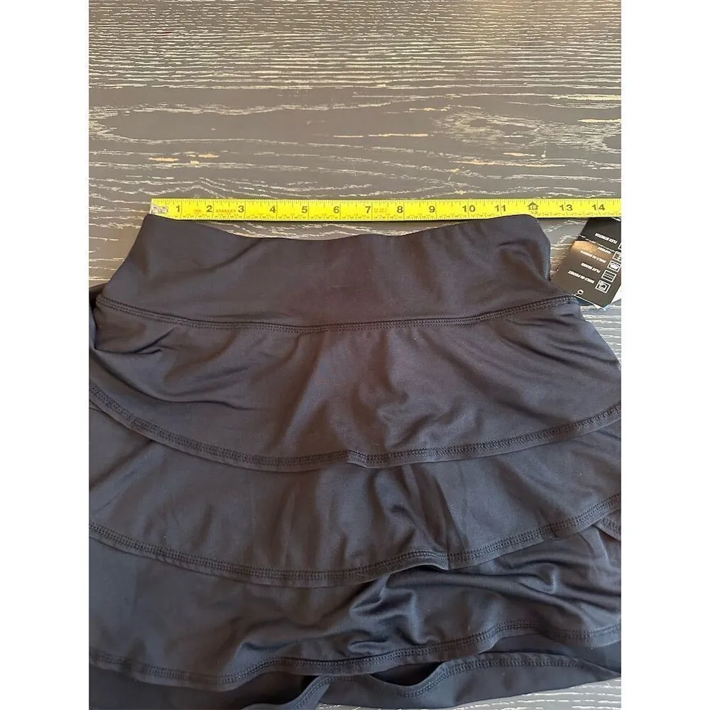 Ideology Women's XS Black Ruffle Skort Casual Short Elastic Waist - Image 8