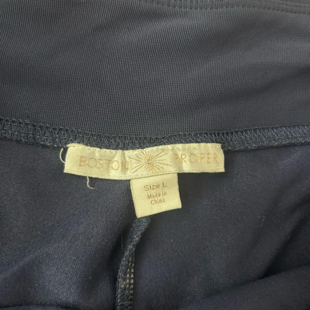 Boston Proper Beyond Travel Pants Women’s Large – Maritime Navy Stretch Pull-On - Image 4