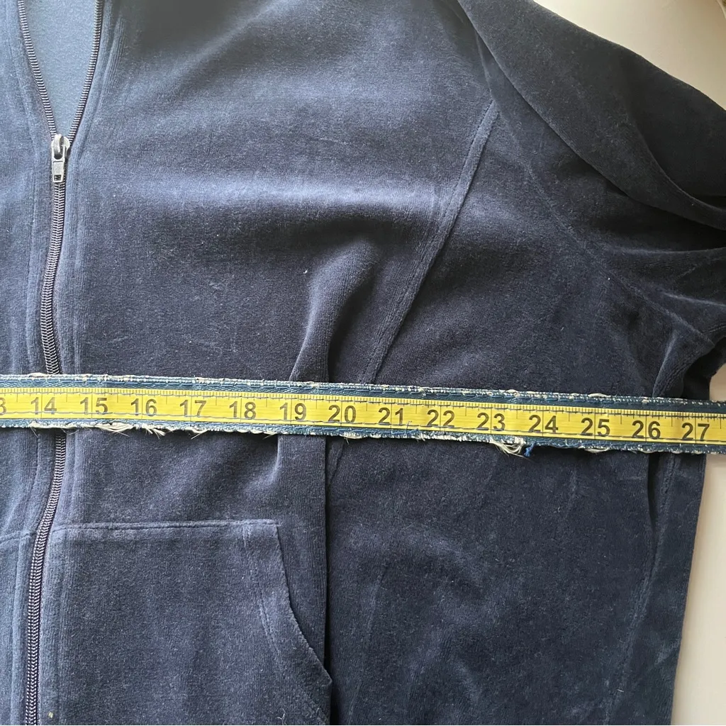 Jason Maxwell Women's Navy Velour Jacket - Image 7