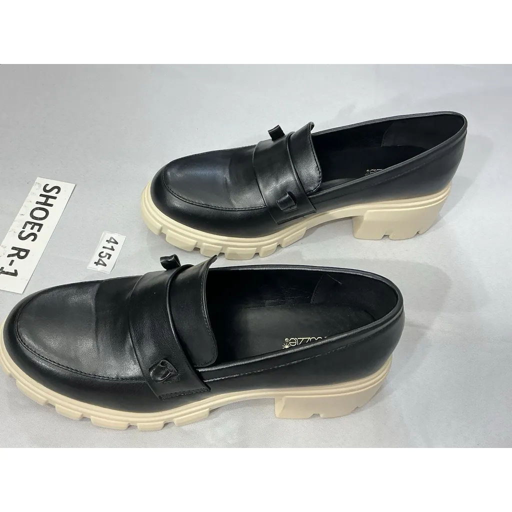 Womans Shoedazzle Elm Chunky Loafers 11 Black Slip On - Image 3