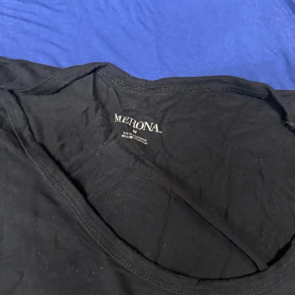 Merona Target Bundle Lot of Five Scoop Neck Bounce Material Round Hem T-Shirts - Image 7